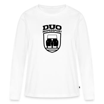Krause Duo Mopedsport Emblème - T-shirt manches longues Premium bio Femme - blanc - Devant - Julia (174cm)