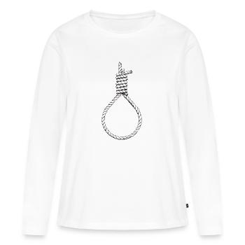 nœud coulant - T-shirt manches longues Premium bio Femme - blanc - Devant - Julia (174cm)