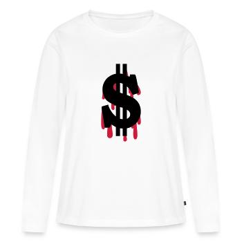 dollar - T-shirt manches longues Premium bio Femme - blanc - Devant - Julia (174cm)
