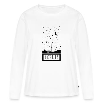 Berlin - Frauen Premium Bio Langarmshirt - Weiß - Vorne - Julia (174cm)