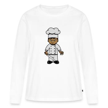 cuire couteau de cuisine drôle d'horreur - T-shirt manches longues Premium bio Femme - blanc - Devant - Julia (174cm)