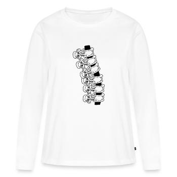 Vertébrés - T-shirt manches longues Premium bio Femme - blanc - Devant - Julia (174cm)