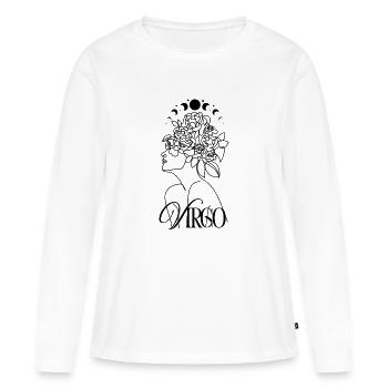 Virgo -Trage dein Sternzeichen mit Stolz - Frauen Premium Bio Langarmshirt - Weiß - Vorne - Julia (174cm)