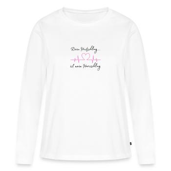 Ton coup de sabot, c’est mon cœur - T-shirt manches longues Premium bio Femme - blanc - Devant - Julia (174cm)