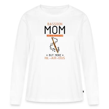 Instrument à vent en bois et instrument à vent basson - T-shirt manches longues Premium bio Femme - blanc - Devant - Julia (174cm)