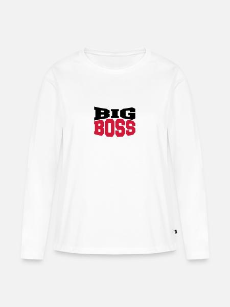 Big Boss - Frauen Premium Bio Langarmshirt - Weiß