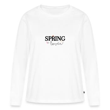 Spring Lover - Frauen Premium Bio Langarmshirt - Weiß - Vorne - Julia (174cm)