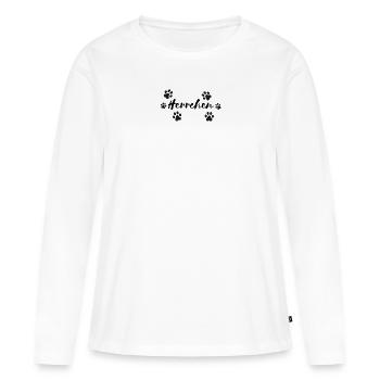 Herrchen Hundehalter Partnerdesign - Frauen Premium Bio Langarmshirt - Weiß - Vorne - Julia (174cm)