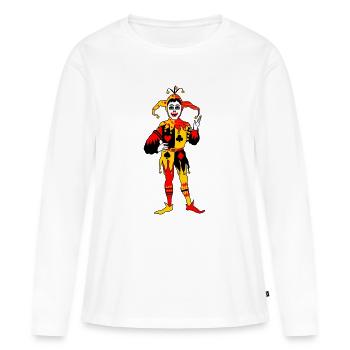 Joker des Kartenspiels - Frauen Premium Bio Langarmshirt - Weiß - Vorne - Julia (174cm)
