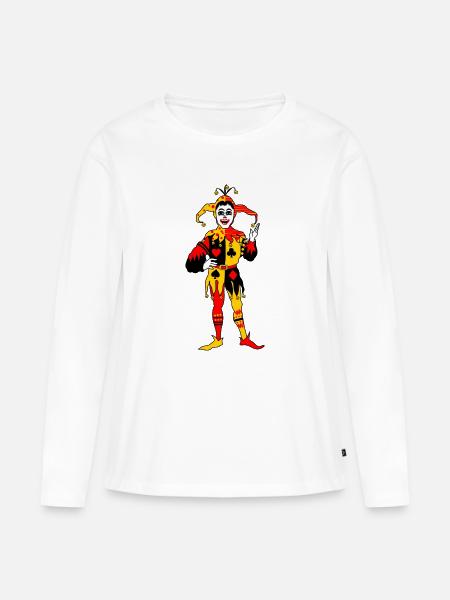 Joker des Kartenspiels - Frauen Premium Bio Langarmshirt - Weiß