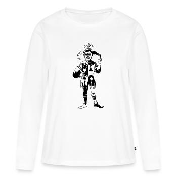 Spielkarten-Joker - Frauen Premium Bio Langarmshirt - Weiß - Vorne - Julia (174cm)