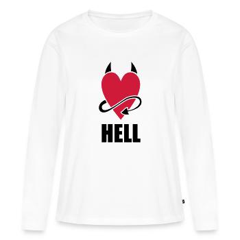 Heart Hell - Frauen Premium Bio Langarmshirt - Weiß - Vorne - Julia (174cm)