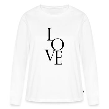 promesse - T-shirt manches longues Premium bio Femme - blanc - Devant - Julia (174cm)
