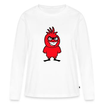 Parrot Bird Stares Nasty Aggressive Rage - Women's Premium Organic Long Sleeve Shirt - white - Front - Julia (174cm)