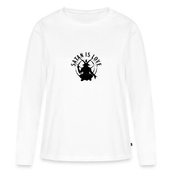 Satanisme - T-shirt manches longues Premium bio Femme - blanc - Devant - Julia (174cm)
