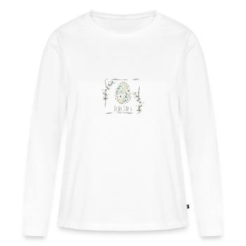 Frohe Ostern - Frauen Premium Bio Langarmshirt - Weiß - Vorne - Julia (174cm)