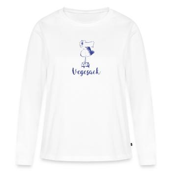 Vegesack Moewe - Frauen Premium Bio Langarmshirt - Weiß - Vorne - Julia (174cm)