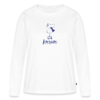 Amrum Moewe - Frauen Premium Bio Langarmshirt - Weiß - Vorne - Julia (174cm)