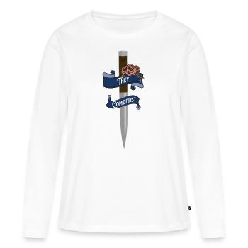 Ils viennent en premier Vampire Academy Stake, Citation - T-shirt manches longues Premium bio Femme - blanc - Devant - Julia (174cm)