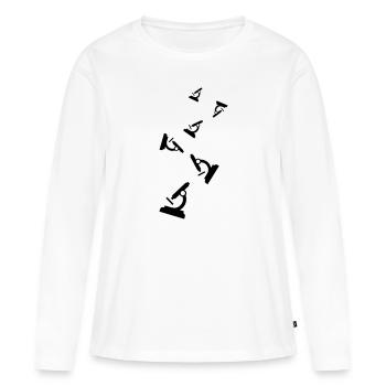 Microscope Icon - Women's Premium Organic Long Sleeve Shirt - white - Front - Julia (174cm)