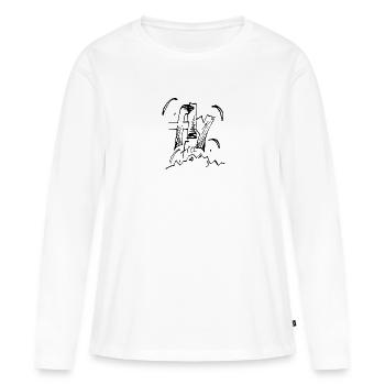 Volez gratuitement - T-shirt manches longues Premium bio Femme - blanc - Devant - Julia (174cm)