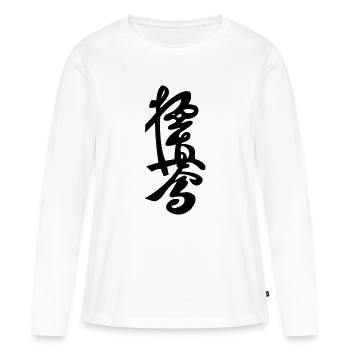 Kyokushinkai Zeichen - Frauen Premium Bio Langarmshirt - Weiß - Vorne - Julia (174cm)