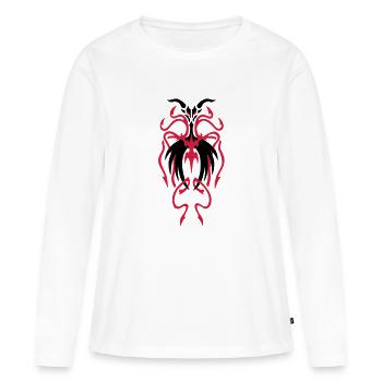 devil - T-shirt manches longues Premium bio Femme - blanc - Devant - Julia (174cm)