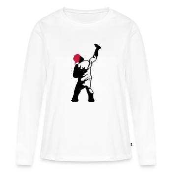 graffiti sprayer - Frauen Premium Bio Langarmshirt - Weiß - Vorne - Julia (174cm)