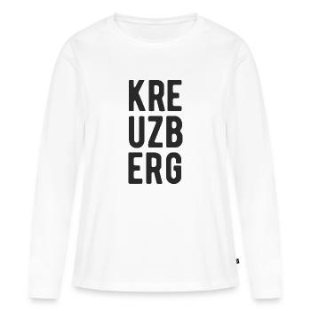 Xberg Berlin Kreuzberg36 Kreuzberg disant - T-shirt manches longues Premium bio Femme - blanc - Devant - Julia (174cm)