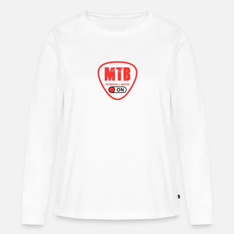 MTB - Frauen Premium Bio Langarmshirt - Weiß