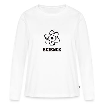 Physics: Science Atom - Women's Premium Organic Long Sleeve Shirt - white - Front - Julia (174cm)