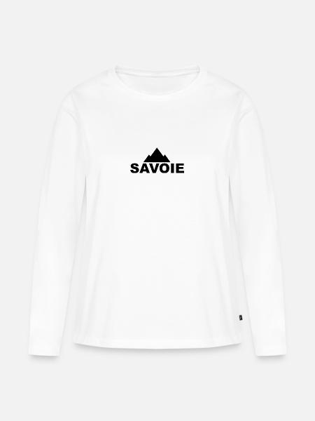 Savoyer Gebirge - Frauen Premium Bio Langarmshirt - Weiß