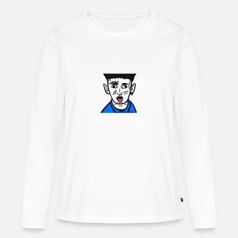 junger Herr - Frauen Premium Bio Langarmshirt - Weiß