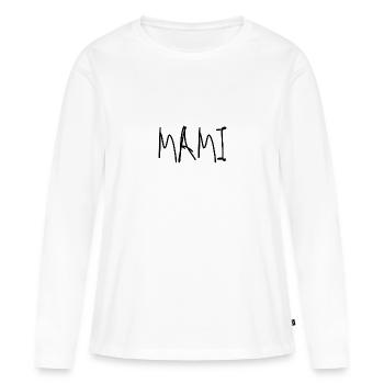 Mama - Frauen Premium Bio Langarmshirt - Weiß - Vorne - Julia (174cm)