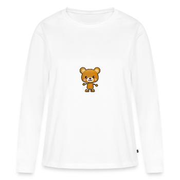 porter - T-shirt manches longues Premium bio Femme - blanc - Devant - Julia (174cm)