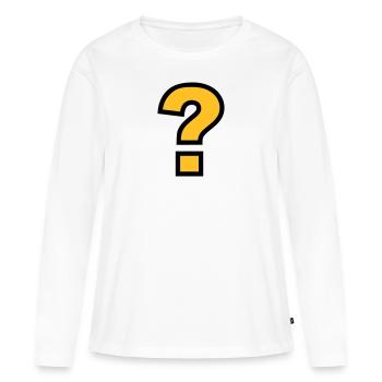 Question mark - Women's Premium Organic Long Sleeve Shirt - white - Front - Julia (174cm)