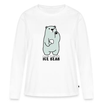 Ice Bear - Frauen Premium Bio Langarmshirt - Weiß - Vorne - Julia (174cm)