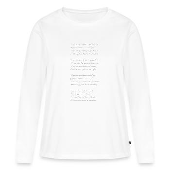 only forward - Women's Premium Organic Long Sleeve Shirt - white - Front - Julia (174cm)
