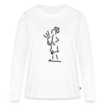 schotte aus schottland - Frauen Premium Bio Langarmshirt - Weiß - Vorne - Julia (174cm)