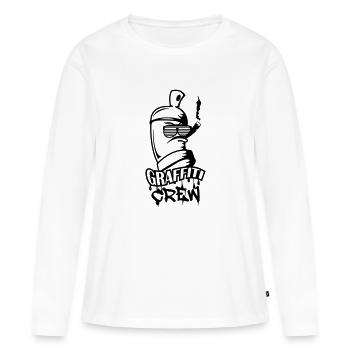 Équipe de graffiti - T-shirt manches longues Premium bio Femme - blanc - Devant - Julia (174cm)
