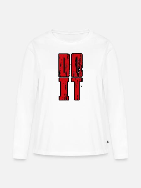DO IT - Frauen Premium Bio Langarmshirt - Weiß