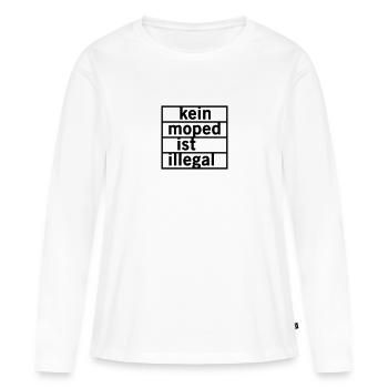 Kein Moped ist illegal - Frauen Premium Bio Langarmshirt - Weiß - Vorne - Julia (174cm)