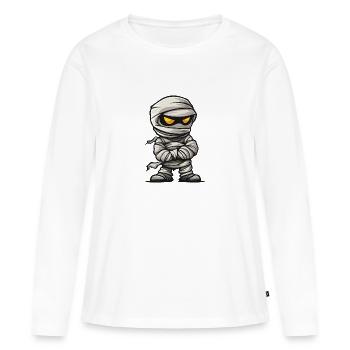 Mumie Halloween Comic - Frauen Premium Bio Langarmshirt - Weiß - Vorne - Julia (174cm)