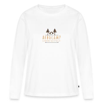 ArboCamp - T-shirt manches longues Premium bio Femme - blanc - Devant - Julia (174cm)