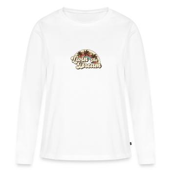 Living the dream - Women's Premium Organic Long Sleeve Shirt - white - Front - Julia (174cm)