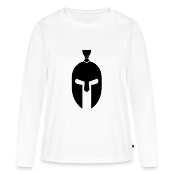 Sparta Guerrier Spartan - T-shirt manches longues Premium bio Femme - blanc - Devant - Julia (174cm)