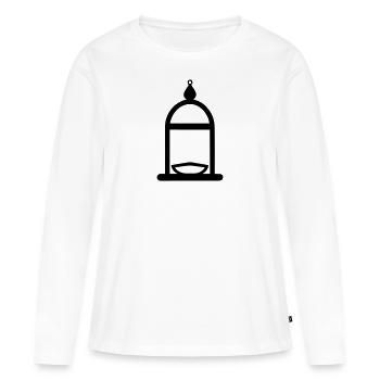 lanterne - T-shirt manches longues Premium bio Femme - blanc - Devant - Julia (174cm)