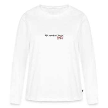Wir essen jetzt Opa Satzzeichen Leben retten Komma - Frauen Premium Bio Langarmshirt - Weiß - Vorne - Julia (174cm)