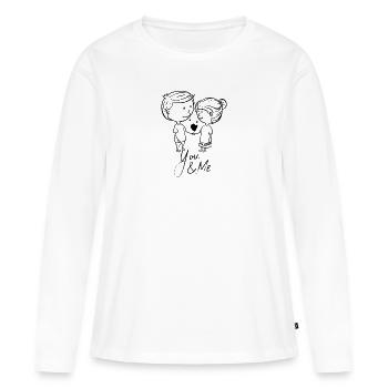 Amour sans fin - T-shirt manches longues Premium bio Femme - blanc - Devant - Julia (174cm)