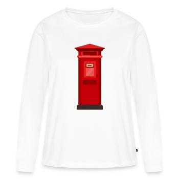 Boîte postale - T-shirt manches longues Premium bio Femme - blanc - Devant - Julia (174cm)